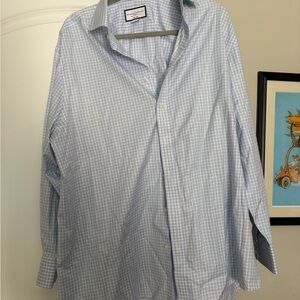 Charles Tyrwhitt Light Blue Checkered Shirt- brand new never worn